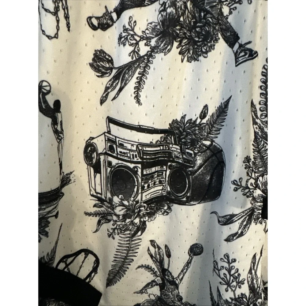 Jordan Nike Shorts Dri Fit Printed White Diamond FV8614-100 Size XL